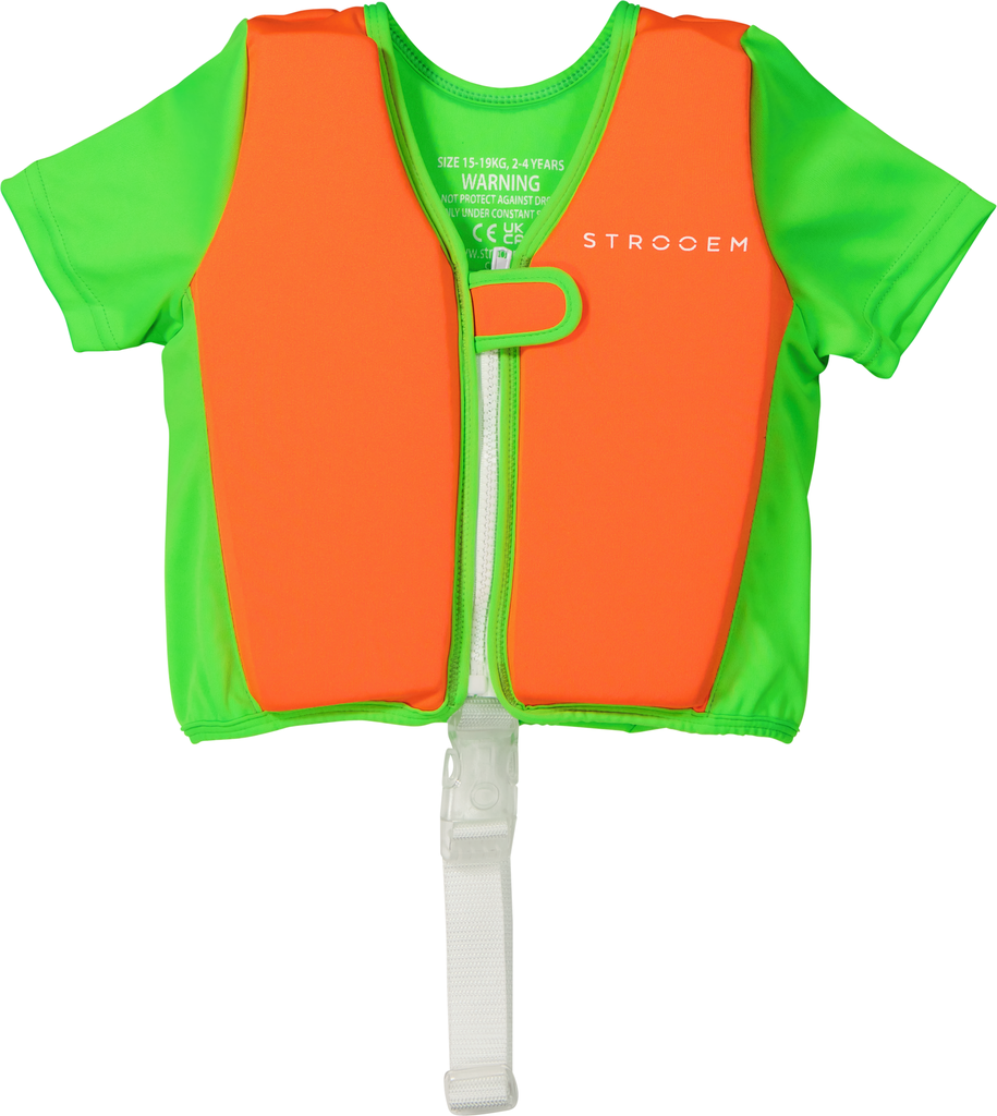 [200351] Swim Vest Orange/Lime 2-4 years 15-19 kg