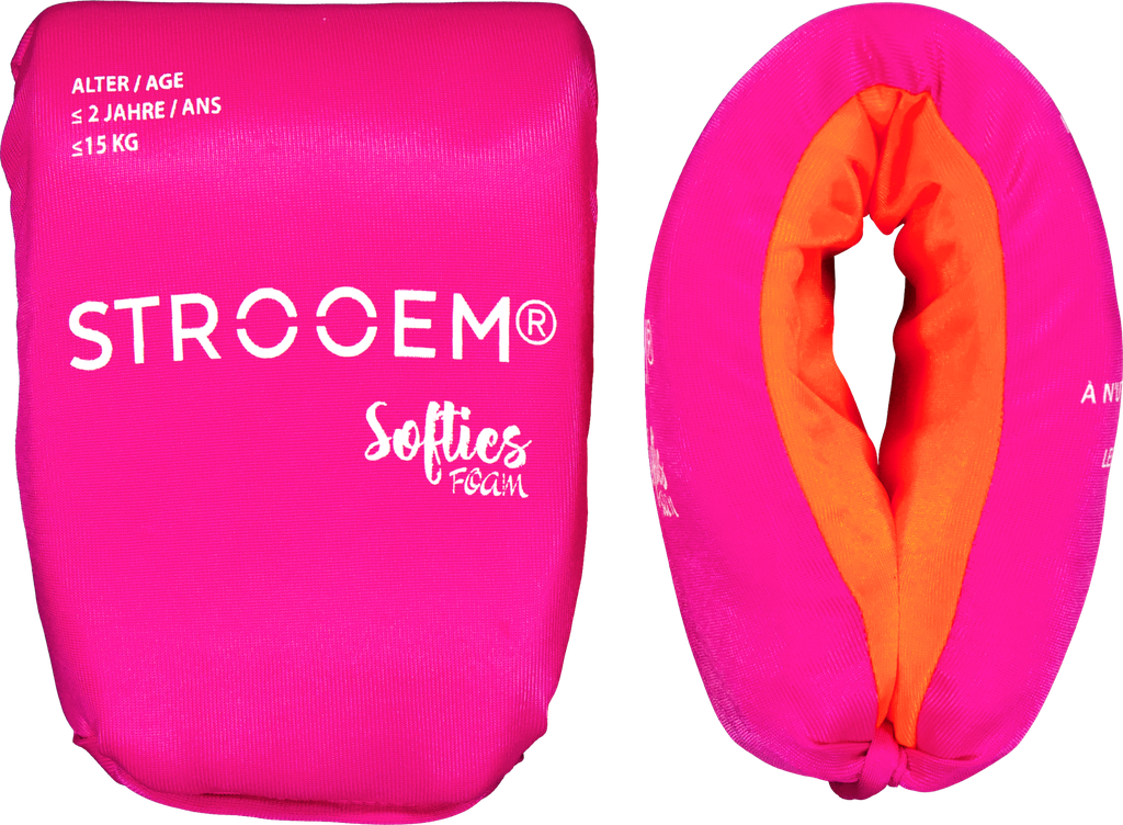 [200311-PO] New sustainable Softies Foam Swim Armbands  , pink-orange                              Up to 2 years, 0-15 kg.