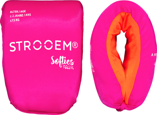 [200311-PO] Softies Foam Swim Armbands  , pink-orange                              Up to 2 years, 0-15 kg.